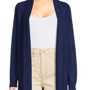 Saks Fifth Avenue 100% Cashmere Sweater in Navy Blue